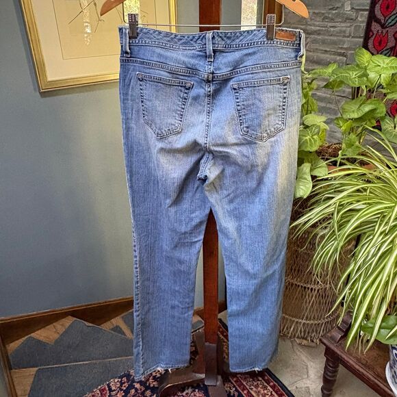 Y2K Eddie Bauer Bootleg Jeans, Vintage Wash, Mid-Rise, 33” Inseam, Size 12L - Picture 4 of 9